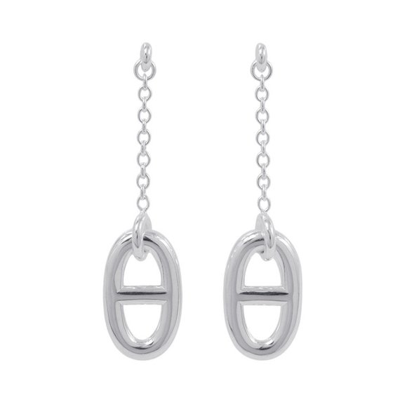 Hermes Chaine d'Ancre Farandole earrings in SV925 silver. - Picture 1 of 9